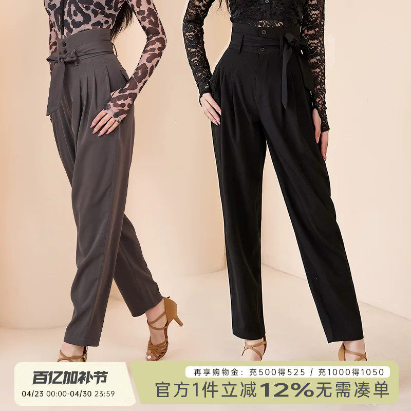 Dancebaby专业拉丁舞裤练功服裤子专用成人女裤新款跳舞裤子YS601