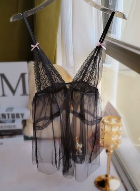 性感内衣吊带蕾丝短款睡裙