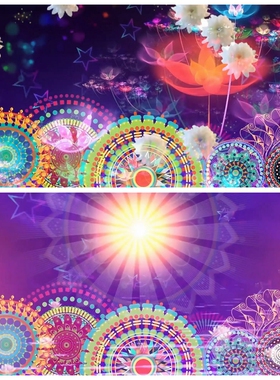 S4396 索玛花开  舞蹈 舞美LED 动态 演出 大屏舞美背景视频素材