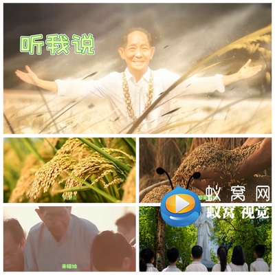 S6019《听我说》伴奏歌词 歌颂 袁隆平爷爷 歌曲MV LED视频素材