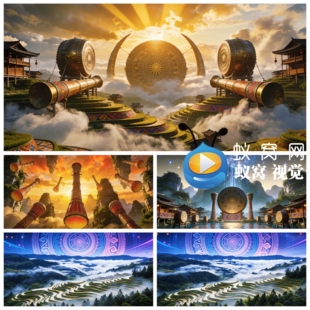 S7549《喜鼓瑶妹》瑶族 长鼓舞 民族舞蹈 壮族民族舞背景视频素材