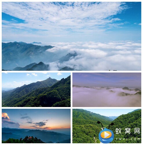 S2198 秦岭 航拍实拍 美丽中国山水高山大河高清视频素材