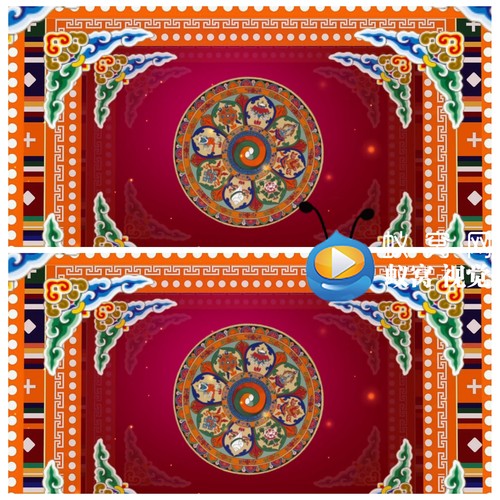 S7246 强巴曲桑 藏族 图腾文化动态动感节目元素演出背景视频素材