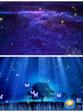 S3400 萤火虫对星星说 晚会演出LED节目大屏舞美背景视频素材