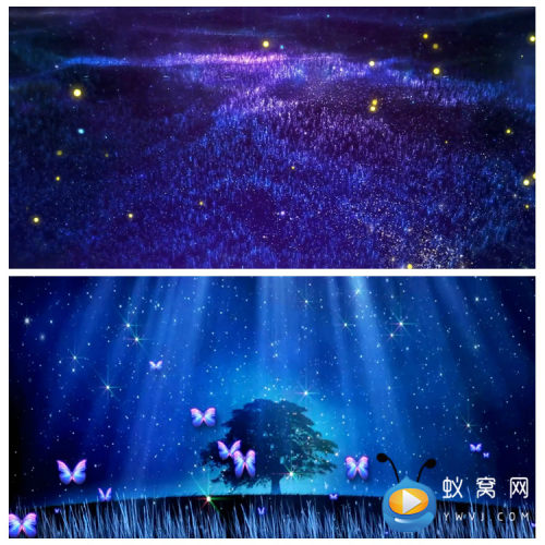 S3400 萤火虫对星星说 晚会演出LED节目大屏舞美背景视频素材