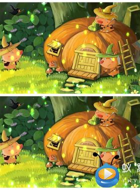 S3090（小猪吃的饱饱）少儿节目晚会舞台舞美LED动态背景视频素材