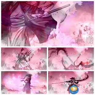 S1628 刀剑如梦与沧海一声笑 武侠江湖中国风 歌曲MV  频素材制作