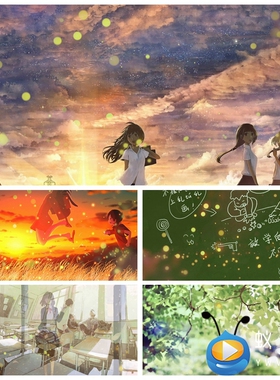 S2323 童年 (F调伴奏)歌曲配乐节目舞美LED大屏背景视频素材