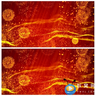 S2327 相亲相爱 晚会谢幕春节春晚舞礼花烟花LED大屏背景视频素材