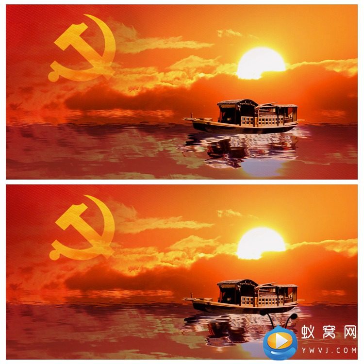 s2114红船,从南湖起航 配乐成品诗朗诵演讲 晚会led背景视频素材