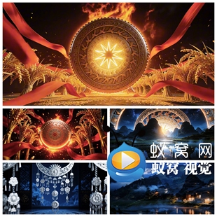 S7371《壮乡情》壮族 少数民族民间舞蹈苗族文艺汇演背景视频素材