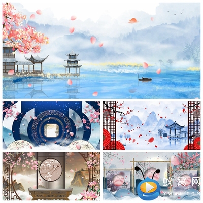 S4883舞蹈《锦瑟》古典 汇报演出 LED节目大屏舞美背景视频素材