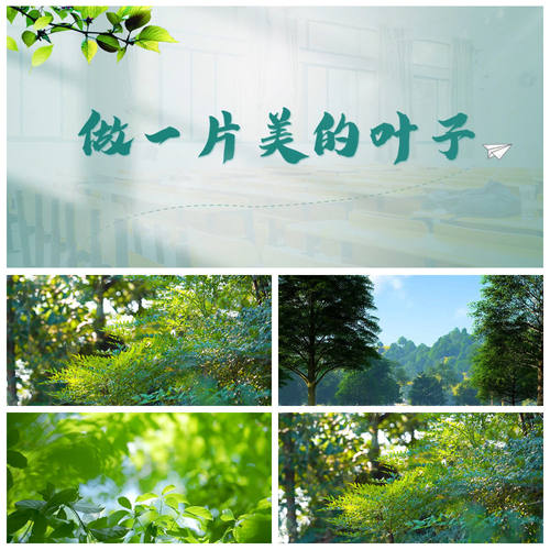 S6011《做一片美的叶子》经典少儿演讲朗诵比赛 LED大屏视频素材