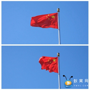 S4380 视频素材 视频蓝天 五星红旗飘扬