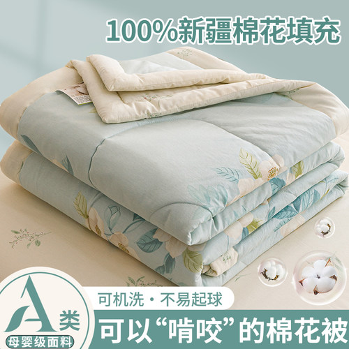 A类夏凉被纯棉全棉可机洗2025新款儿童空调被夏季单人薄棉花被子