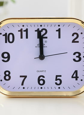 闹钟简约家用老人大字钟表学生桌面专用台钟床头客厅卧室闹铃时钟