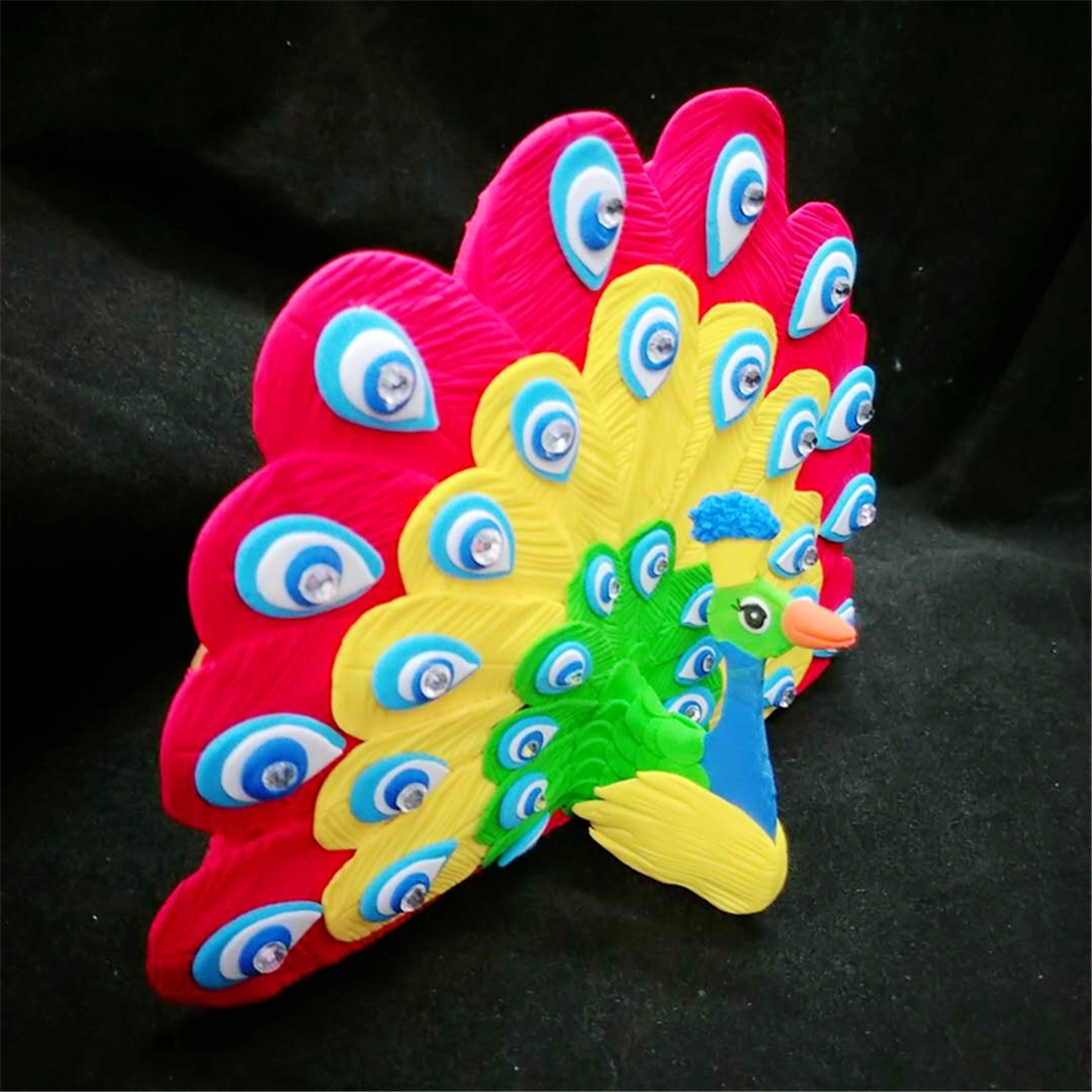 【孔雀白胚】动物主题超轻粘土白胚底diy寻创意美术手工材料库