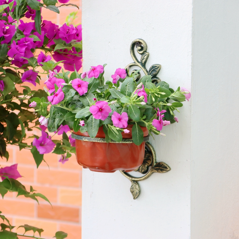 阳台客厅壁挂式花盆架 挂壁吊兰A绿萝花篮架子 挂墙上 墙壁花架