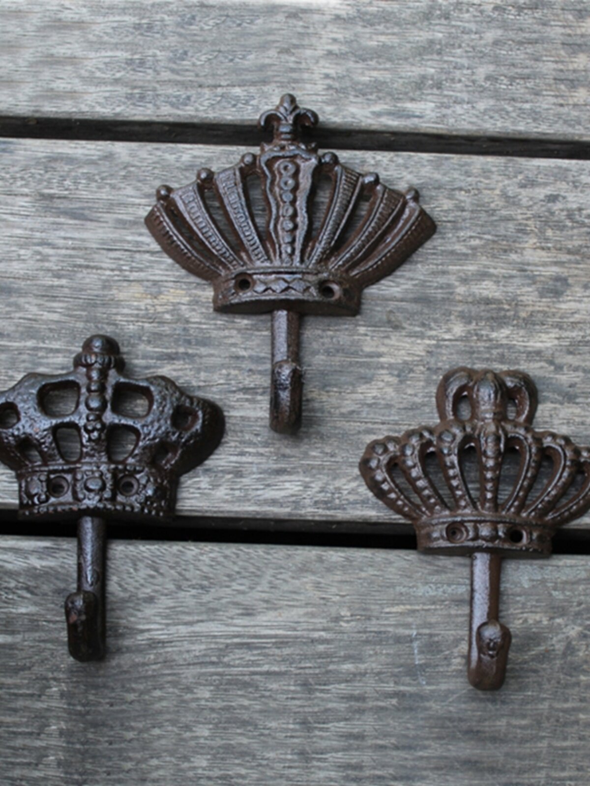 GEJIA RUIER 유럽 크라운 시리즈 복고풍 주철 철 후크 코트와 모자 후크 장식 후크 벽 장식