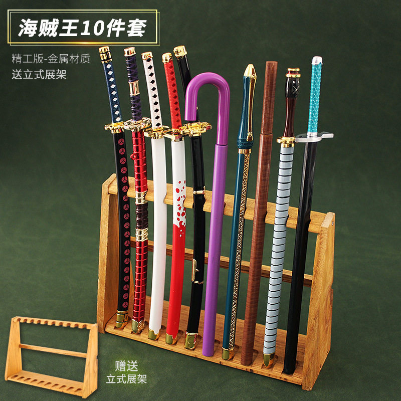 海贼王动漫周边 索隆武器秋水雪走阎魔和一字合金手办玩具套装