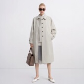 领长款 2025秋季 宽松高级感简约衬衫 气质百搭通勤长袖 风衣外套 新款