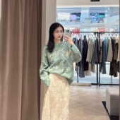 上衣 小清新宽松圆领休闲绵羊毛混纺毛织长袖 奢定SHX 2026春季