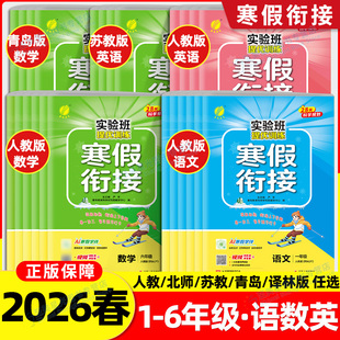 2026春新版实验班提优训练寒假衔接一二三四五六年级下册上语文数学人教版苏教版北师版英语译林版 寒假作业一本通复预习同步训练