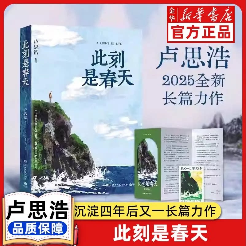 此刻是春天卢思浩正版2025重磅新书 献给每一个经历事与愿违的你随书附赠致读者手记折页+藏书票 愿有人陪你颠沛流离长篇治愈小说