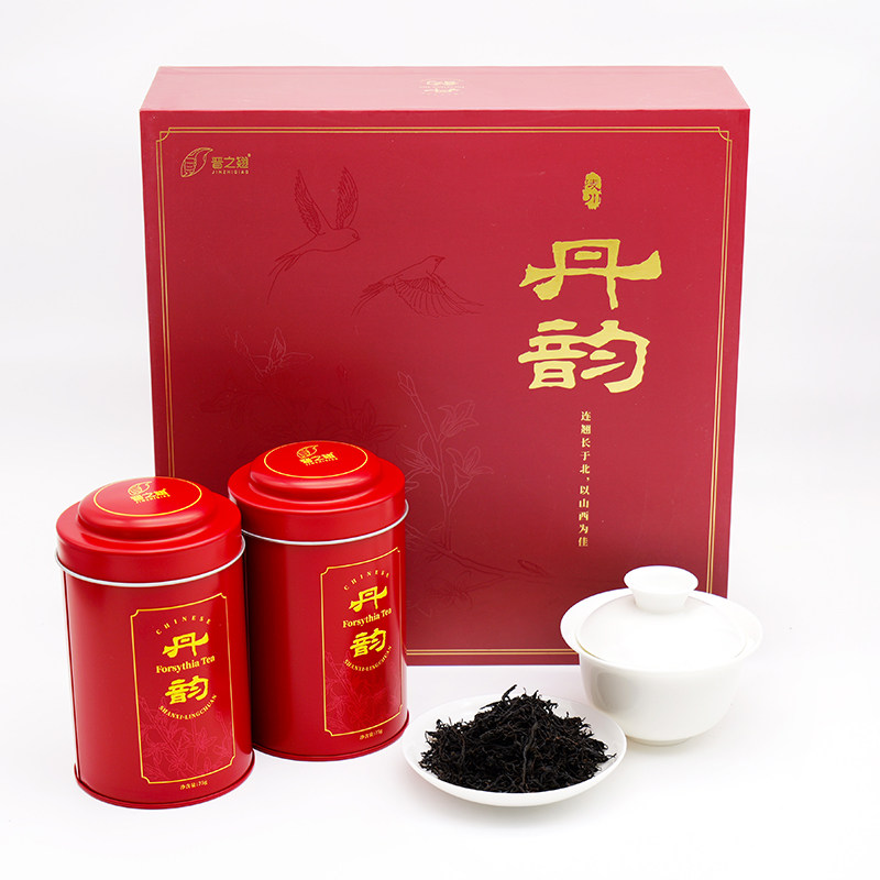 山西晋城陵川特产晋之翘丹韵连翘红茶连翘叶茶红茶礼盒装太行山茶