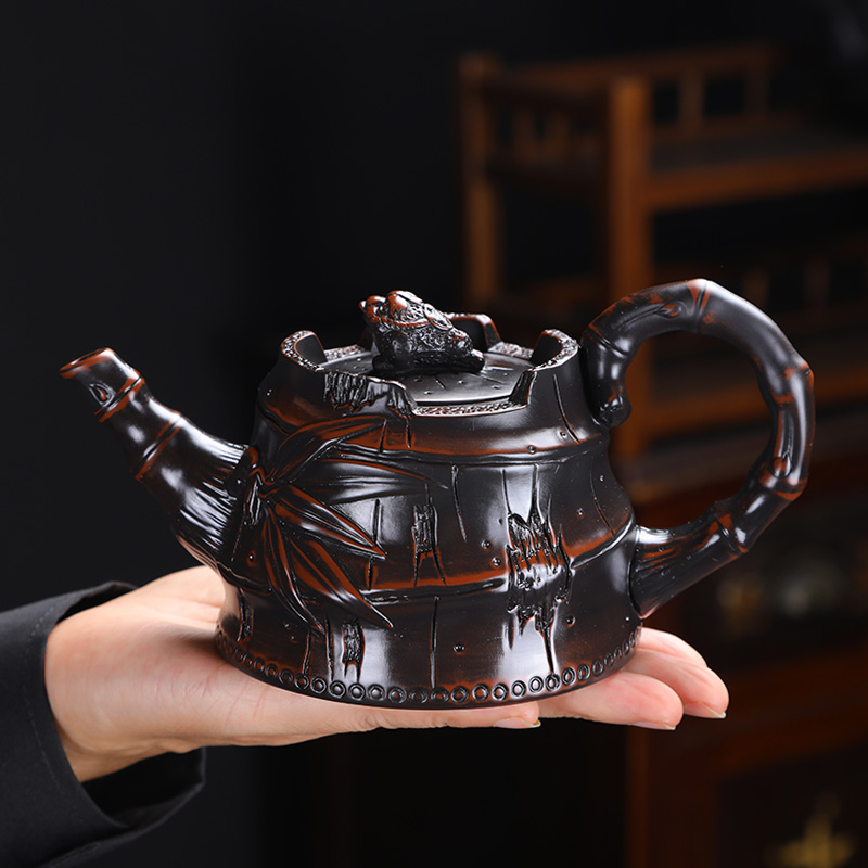 紫陶茶壶复古大容量手工高档礼盒