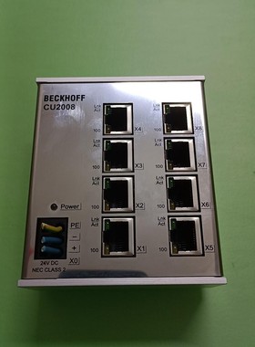 倍福交换机CU2008-0000，设备拆机，成色充新，功能正