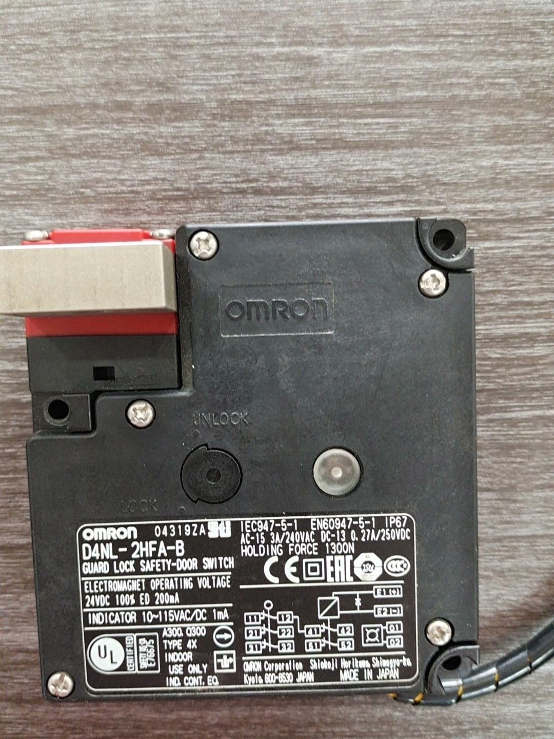 欧姆龙电磁锁安全门开关D4NL-2HFA-B 拆机正品，功能