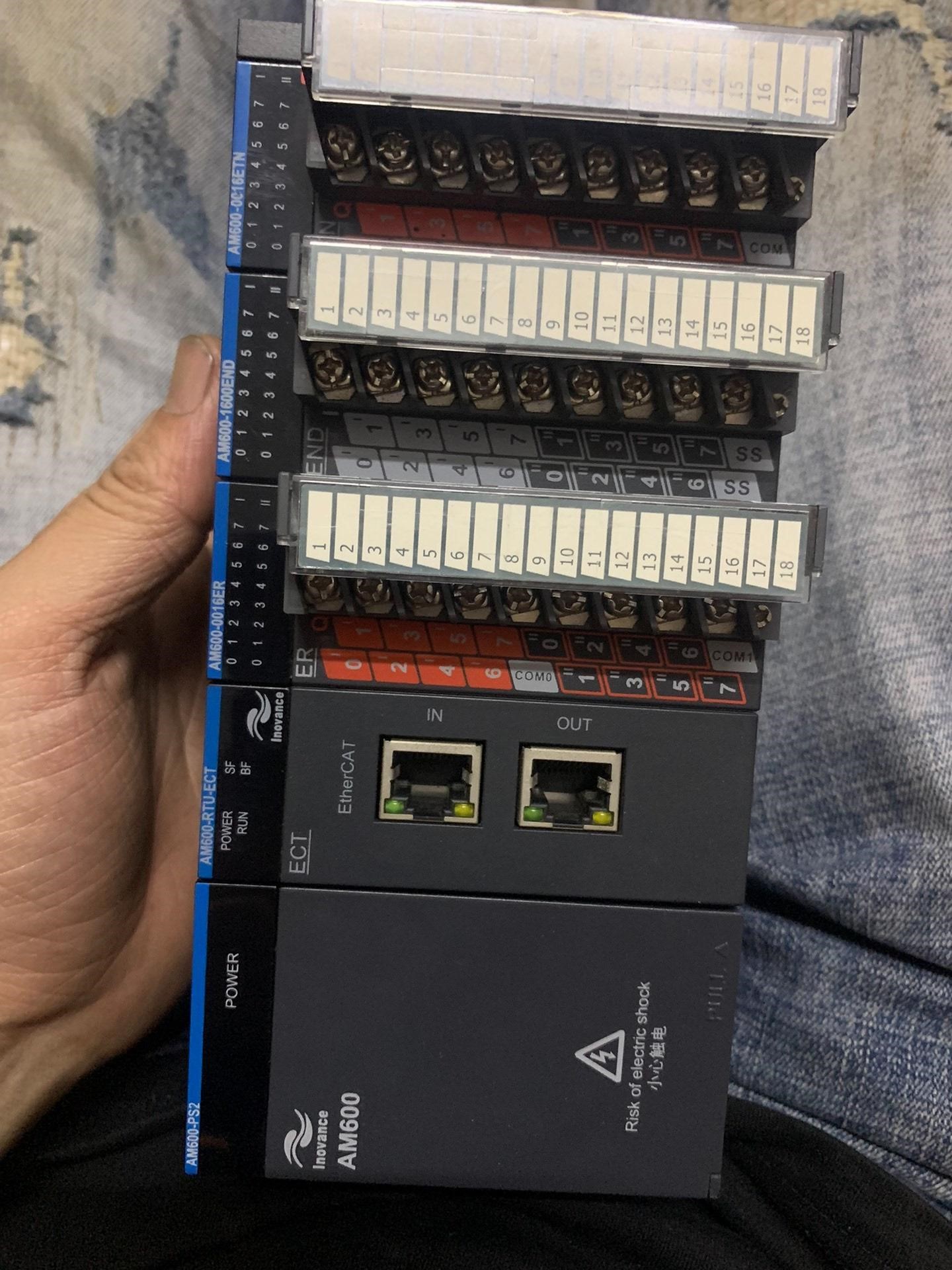 汇川可编程控制器AM600-RTU-ECTA 加三个扩展模块