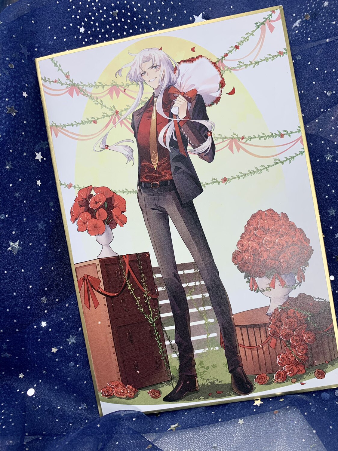 食物语西装系列三鲜脱骨鱼亚克力立牌徽章色纸