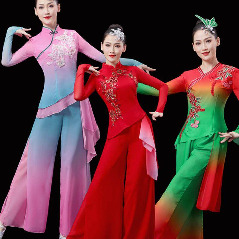 服演出服新款扇子舞手绢舞y绸带舞蹈服装胶州秧歌时尚艺考,女装/女士精品,民族服装/舞台装,淘宝优惠券,粉丝福利购,淘宝优惠卷