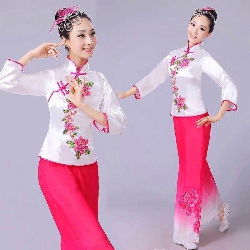 中老年秧歌腰鼓村姑采茶舞新款舞蹈演出服民族舞台服装广场舞套装,运动/瑜伽/健身/球迷用品,秧歌服,淘宝优惠券,粉丝福利购,淘宝优惠卷