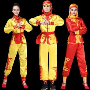 打鼓服演出服新款舞龙服装女男秧歌锣鼓腰鼓舞狮民族风婚庆龙灯服