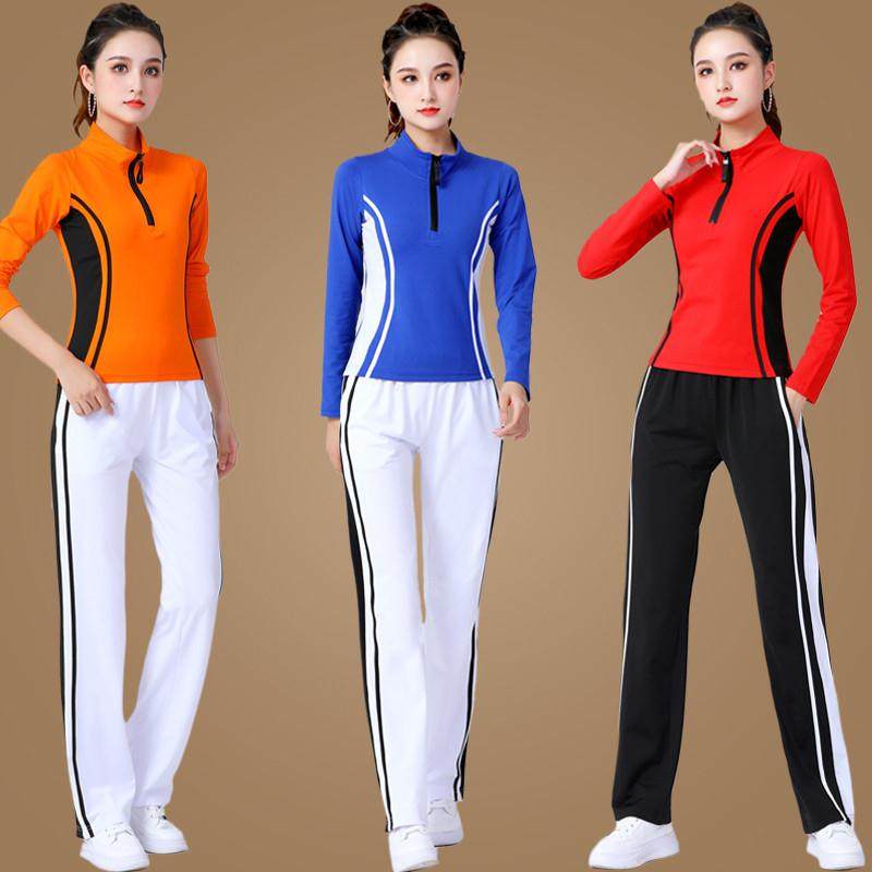 萍广场舞蹈服装长袖运动t套装女健身操练功服跳舞衣春秋冬新款,运动/瑜伽/健身/球迷用品,广场舞套装,淘宝优惠券,粉丝福利购,淘宝优惠卷
