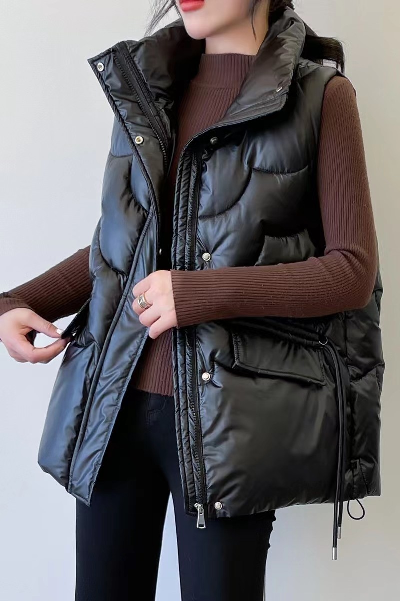 2025韩版免洗亮面羽绒棉马甲女短款宽松立领马夹冬季外穿坎肩背心,女装/女士精品,马夹,淘宝优惠券,粉丝福利购,淘宝优惠卷