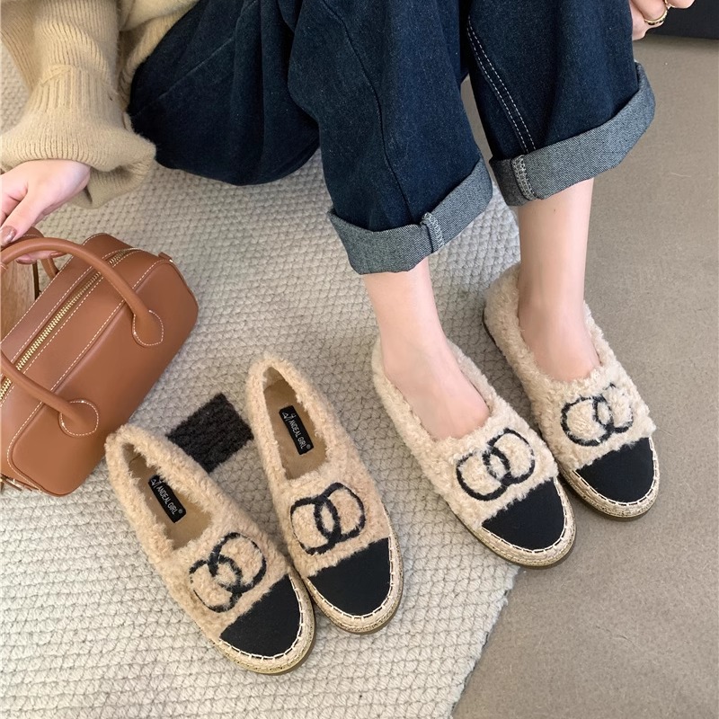 小香风新款女士豆豆鞋