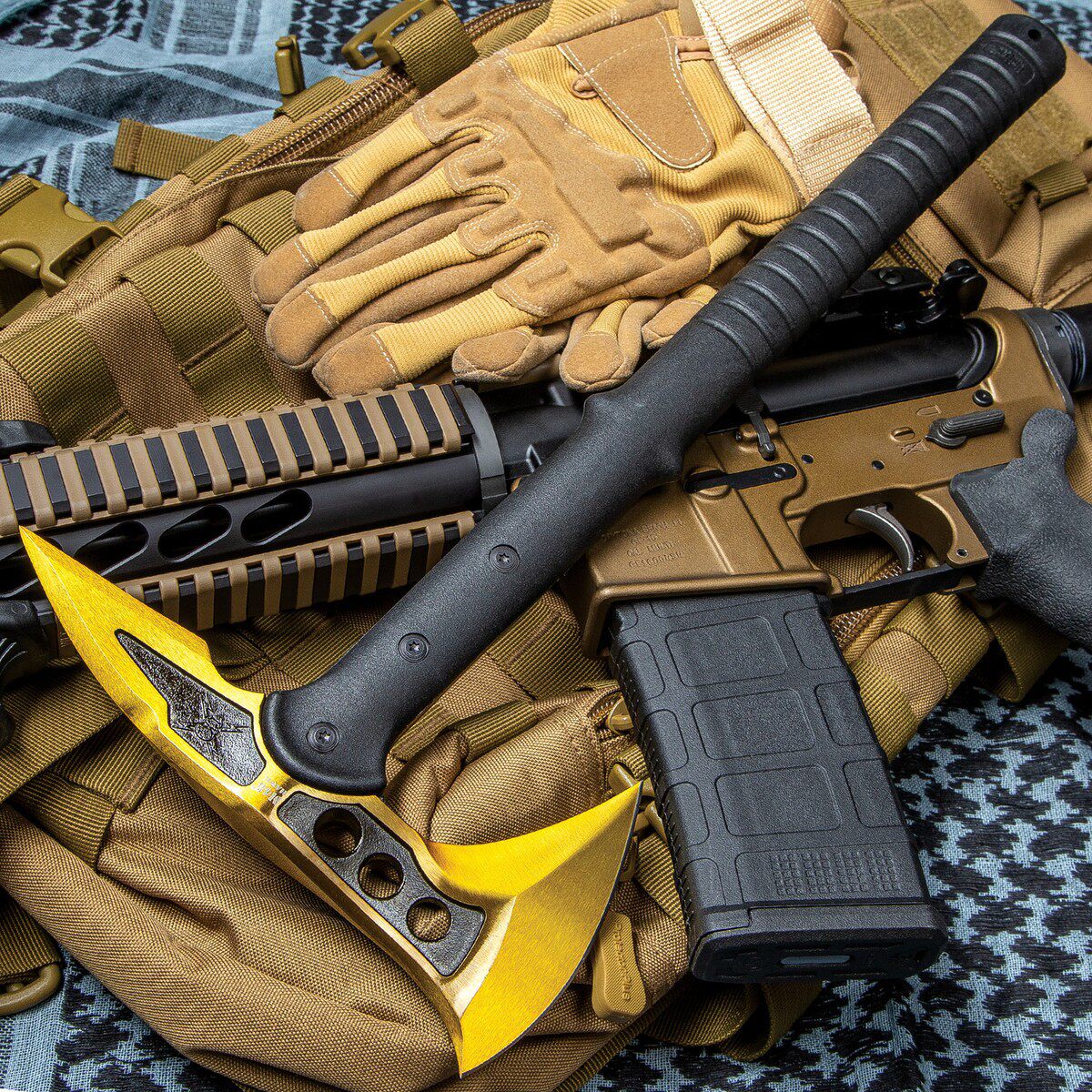 M48战术斧多功能开山斧头刀野外砍树劈柴工兵斧户外防身生存武器