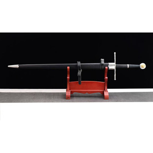 欧罗巴传统欧式骑士手半剑大马花纹钢工艺收藏品未开刃