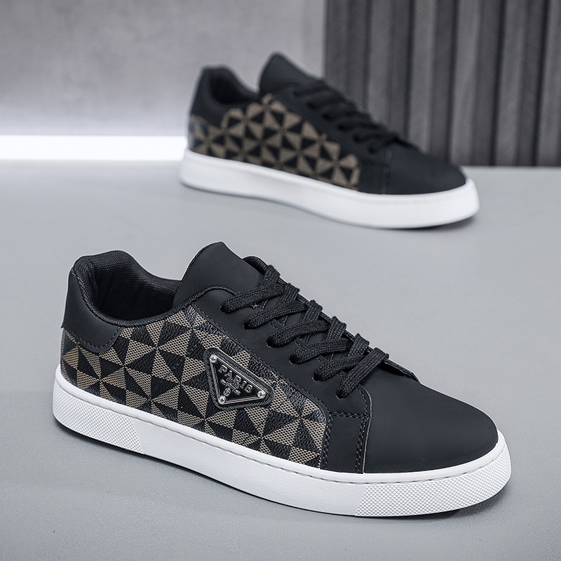 休闲运动男士潮牌百搭透气板鞋四季休闲鞋时尚潮流运动鞋男皮鞋英