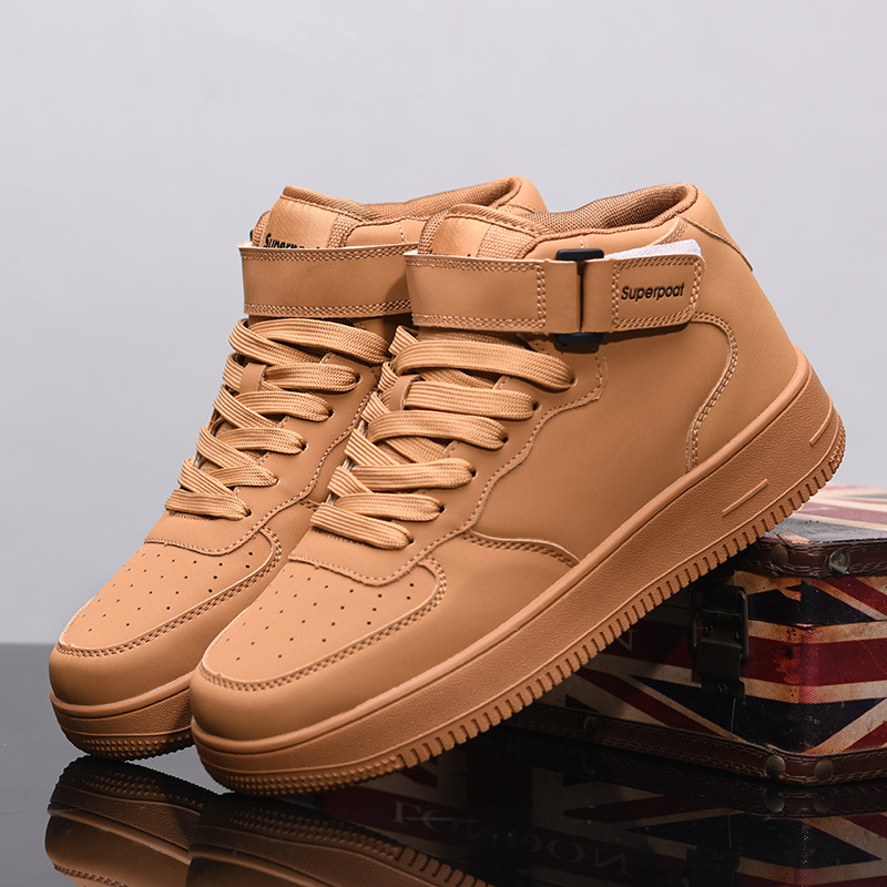 休闲运动内增高高帮板鞋男鞋秋季空军运动一号小白鞋情侣透气潮鞋