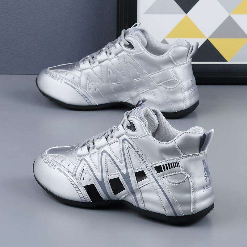 休闲运动男鞋秋季新款运动休闲鞋真皮透气网红老爹鞋时尚百搭软底