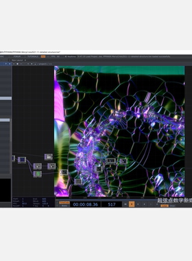 TouchDesigner源文件 镭射水波纹 原创新媒体艺术交互设计素材