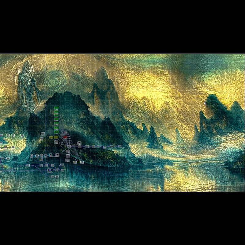 TouchDesigner源文件 音画互动 扭曲移动 肌理感  可自己替换图片图片