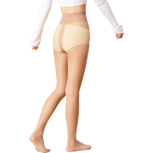 SK全透明T裆3D哑光缎面防勾超薄夏隐形打底袜丝袜女连裤丝袜黑色