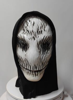 跨境幽灵面具Smile mask helloween party扮演万圣节微笑面具头套