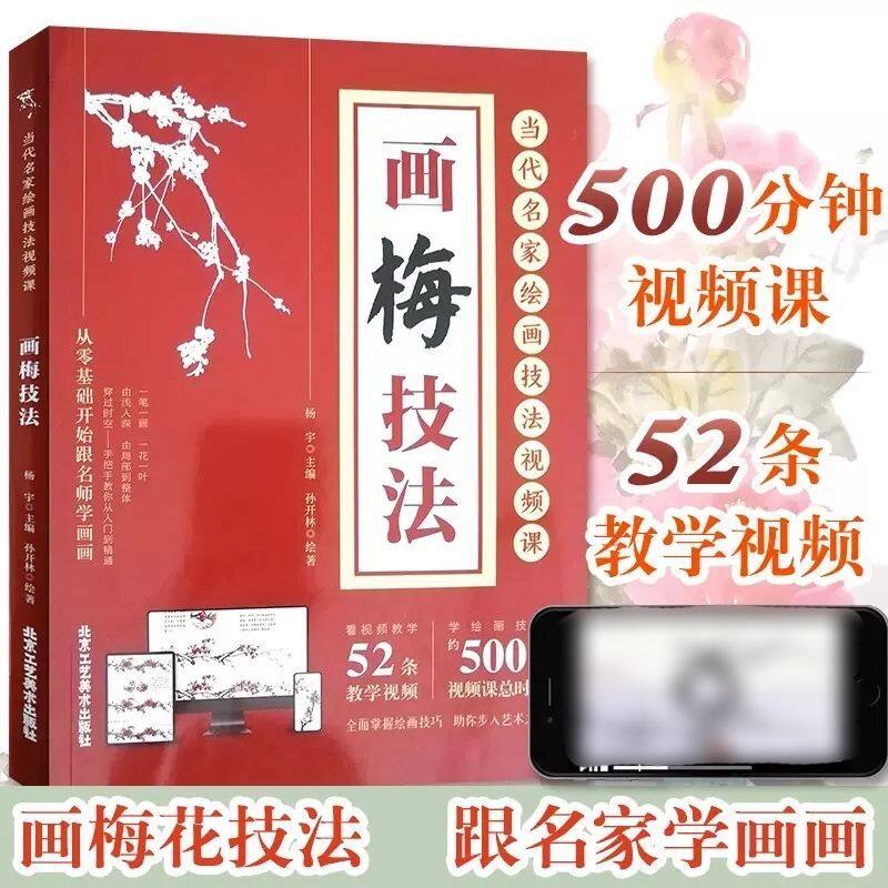 【赠视频教学】画梅技法 水墨花卉中国画技法全书画册 梅花技法教程
